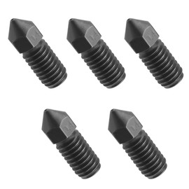 The Lord of the Tools Pack of 5 Extruder Nozzles 0.4 mm M6 Compatible with AnkerMake M5 3D Printer, Solid Hardened Steel Nozzle Head, 3D Printer Accessories