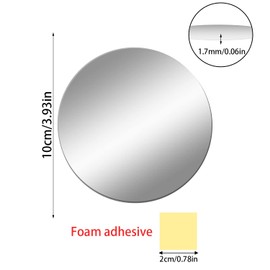 DARENYI 20Pcs Glass Round Mirror Tiles, 4 inch Small Circle Mirrors Self Adhesive Mirror Stickers Glass Mirror Plates, Mirror Sheets for Walls Decor Wedding Table Centerpieces DIY Crafts Mosaic