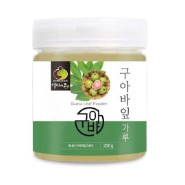 엄마애손 국내산 구아바 잎 가루 분말 200g 우리땅에서 자란 100퍼센트 구아바잎분말