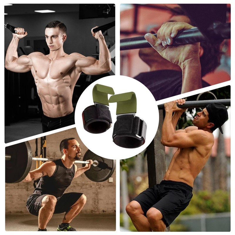 Wrist Straps for Weightlifting - Hand Grips Deadlift Hook -