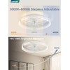 LEDIARY Flush Mount Ceiling Fan with Lights and Remote, 19.7''