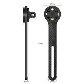 iGPSPORT M82 Bike Computer Mount, Carbon Fiber Out-Front Bike Mount Compatible with 99% Brand Bicycle Computers, Great for GoPro Action Cameras and Lights