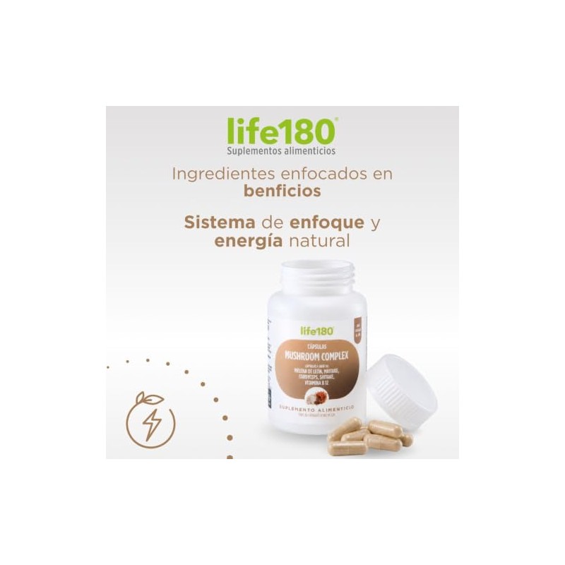Life180 Mushroom Complex con Melena de León y Cordyceps de