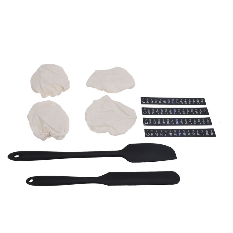 Sourdough Starter Set with Thermometer Strip Cloth Cover Efficient Bread