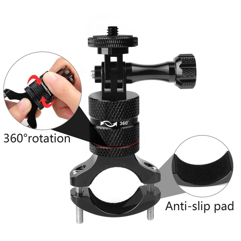 ChromLives - Soporte de bicicleta para Gopro, soporte de manubrio