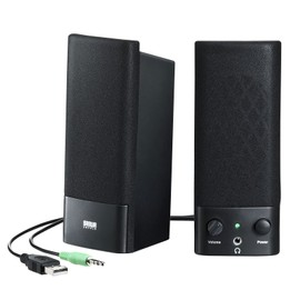 Sanwa Supply MM-SPL2NU3 USB Powered Multimedia Speaker, Black
