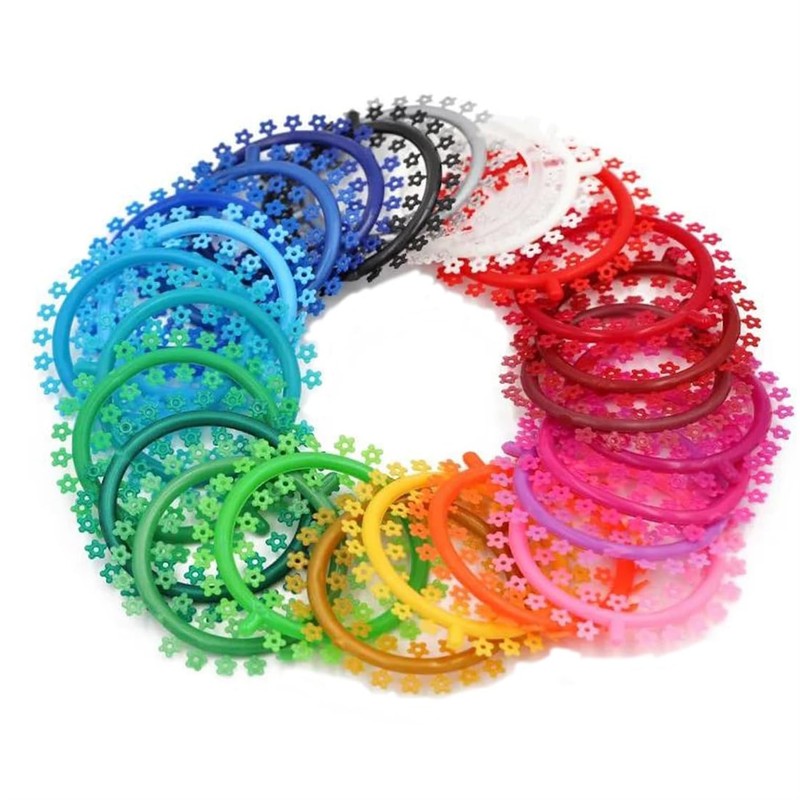 Dental Orthodontic Ligature Ties O-rings Multi-color Cat Flower Mouse Shape