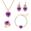 Yifnny Heart Jewellery Sets, Crystals Necklace and Earrings Set Heart