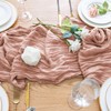 Wokceer Dusty Pink Cheesecloth Table Runner Spring 10FT Boho Gauze