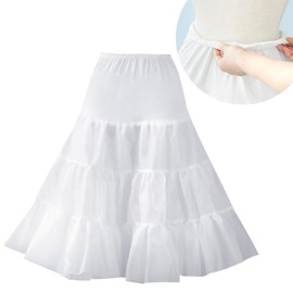 Webirth Pannier Long, Adjustable Length, Black and White Color Variation, Cute, Fluffy Volume, Petticoat, Tutu Skirt, Lolita, Gothic Loli, Claroli, Cosplay, white