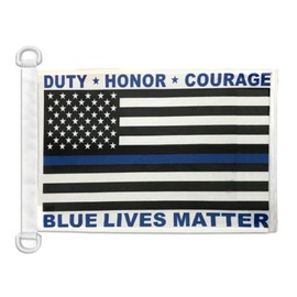 Blue Lives Matter NAUTICAL Flag 18'' x 12'' - Stop the violence flags 30 x 45 cm - Banner 12x18 in for boat - AZ FLAG