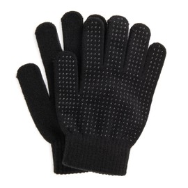 HiFEN® Kid's Winter Magic Gloves with Gripper Stretchy Warm Black Thermal Gloves For Boys or Girls Knit Gloves One Size