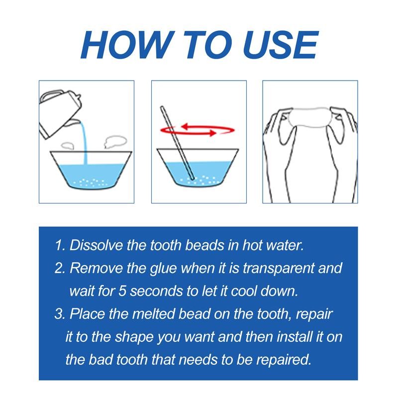 Solid teether modification teeth Temporary filling holes filling glue False