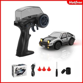 Hotfree 1/64 Mini RC Drift Car, 4WD High-Speed Remote Control AE86 with LED Light Modes & DIY Stickers, RC Drift Truck, Fun Desktop Entertainment Toy, Birthday Gift for Kids Boys - Colour: NO.K10