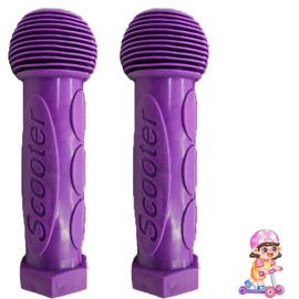 NHCDFA Micro Scooter Handles, Micro Scooter Handles Grips, Deluxe Non-Slip Replacement Rubber Hand Grip for Kids Bike Scooter Push Bike Mountain Bike Tricycle Road Bike, Purple