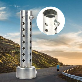Qiilu Motorcycle Silencer Universal Motorcycle Silencer Deflector Insert DB Killer Compatible with 35 mm / 42 mm / 45 mm Exhaust Pipe Silver (42 mm)