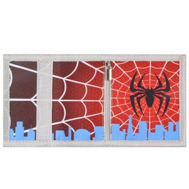 Polmmys Kids Wallet for Boys with Zipper - Toddler Spider Wallet with Magic Sticker and Novelty Coin Pocket