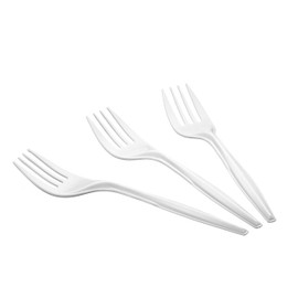 Settings [400 Count] Settings Plastic White Forks, Practical Disposable Cutlery, Great for Thanksgiving Home, Office, School, Party, Picnics, Restaurant, Take-Out Fast Food, Outdoor Events, Or Every Day Use,