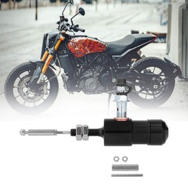 Hydraulic Reinforced Motorcycle Brake, M10 x 1.25 mm Universal Hydraulic Coupling for Motorcycle, Efficient Transfer Pump, Master Cylinder Rod System, B (Black)