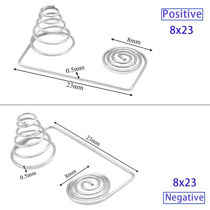 Cilky 10pcs AAA Battery Positive Negative Conversion Spring Contact Plate