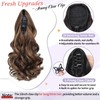 Wirctp Ponytail Extension,16" Claw Clip in Ponytail Extensions Long Curly