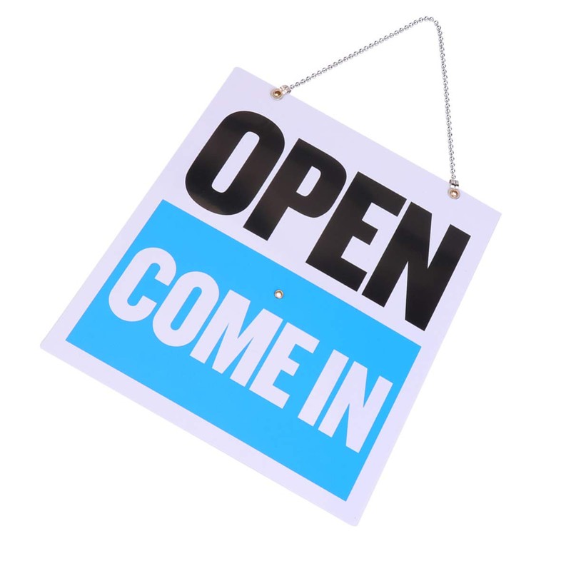 NUOBESTY Will Clock Office Hours Sign Open And Closed Board