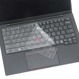 Silicone Keyboard Skin Cover Compatible for 2024 Lenovo ThinkPad X1 Carbon Gen 12 14" AI Laptop & Lenovo ThinkPad X1 Gen 9 14" Laptop (Not for X1 Carbon Gen 11/Gen 10/Gen 9) (Clear)