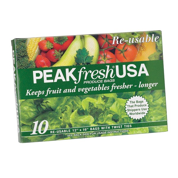 Peak Fresh Re-Usable Produce BagsSet of Two (20 bags total) by Peak Fresh