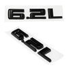 2pcs 6.2L Emblems 3D Hood Badge Logo Compatible Replacement for