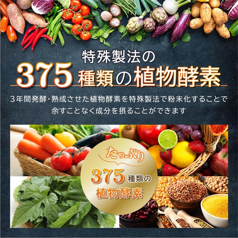 レバンテ 375種類の酵素 サプリ コンブチャ 乳酸菌 3種 炭 アサイー ユーグレナ ビタミン