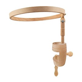 pico dot. SH-03 Embroidery Stand, Embroidery Frame, 9.8 inches (25 cm), Wooden Hoop Stand