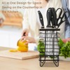 LINFIDITE Knife Block Holder Universal Kitchen Knife Organizer Storage Stand