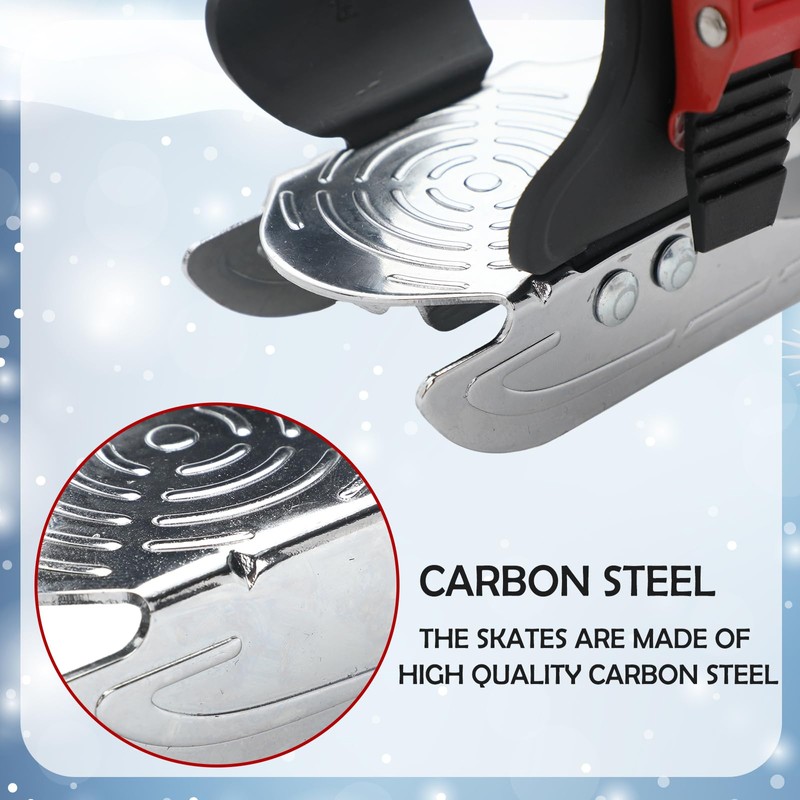 VioraWhite Toddler Ice Skates Adjustable Double Runner Ice Skates with