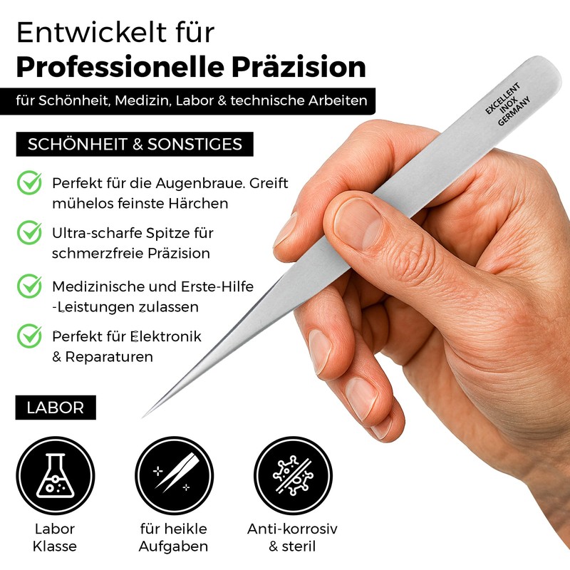 Precision Tweezers - Non Magnetic - for Welding, Experimental Work,