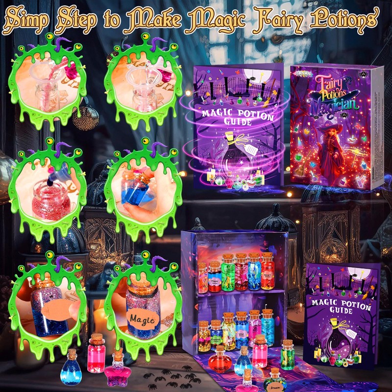 ITMNMNL Magic Potion Set Children 22 Magic Potion Bottles, Magic