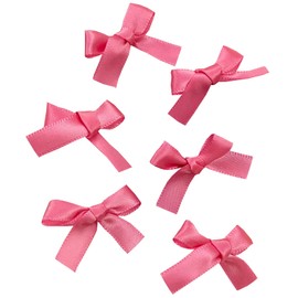 NiceYnn 40pcs Mini Bow Hair Clips Cute Tiny Satin Alligator Clips Non Slip Barrettes Twist Tie Silky Hair Clips Sweet Hair Ribbon Bowknot Clips Hair Accessories for Women Girls Teens Kids Hotpink