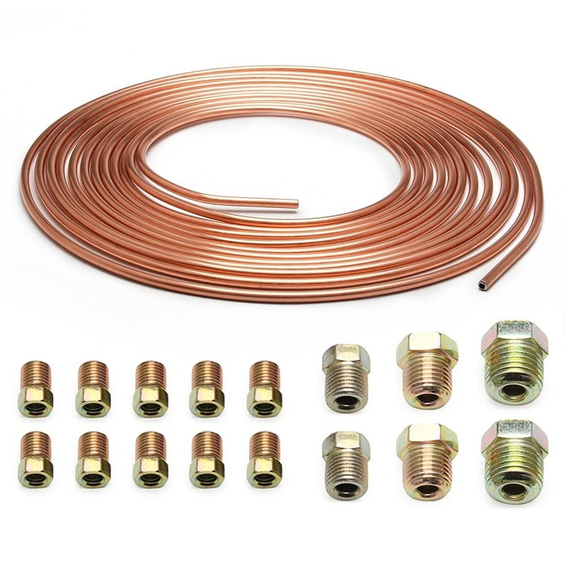 Topteng ArCopper Nickel Brake Line Tubing Kit 3/16 OD 25