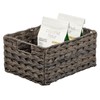 mDesign Woven Farmhouse Kitchen Pantry Food Storage Organizer Basket Bin