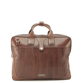 Jermin Pelle Glossy Design Laptop Bag Crumple Leather Laptop Bag For Men Professional Business Office Work Bag Waterproof Lightweight Laptop Bag - Tan