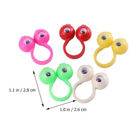 TOYANDONA 100pcs Boys Toy Wiggly Trick Props Role Girls Favors On Eye Puppet Novelty Game Finger Prizes Shape Random Eyes Rings Eyeball Party Style Googly Fun Classroom