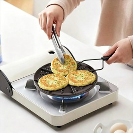 YXYFDC 7.5 Inch Colombian Budare Arepa Grill - Stovetop & Gas Stove Compatible, Perforated Design for Crispy Arepas/Tostadas/Flatbreads, Durable Arepera for Indoor/Outdoor Camping