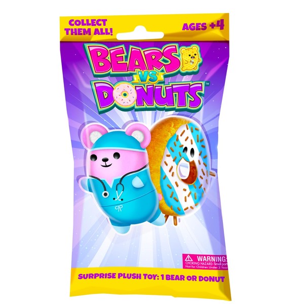 Bears vs Donuts 2 Pack Mystery Bags 4in Bean Filled