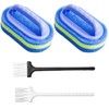 Pack of 2 Bathroom Cleaning Sponge with 2 Pieces Mini