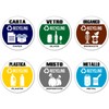 GamesMonkey ® - Stickers for waste separation Circle Recycling Garbage