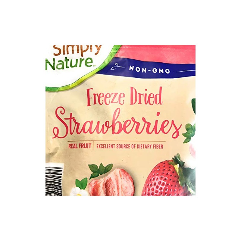 Simply Nature Freeze Dried Strawberries Real Fruit Non GMO