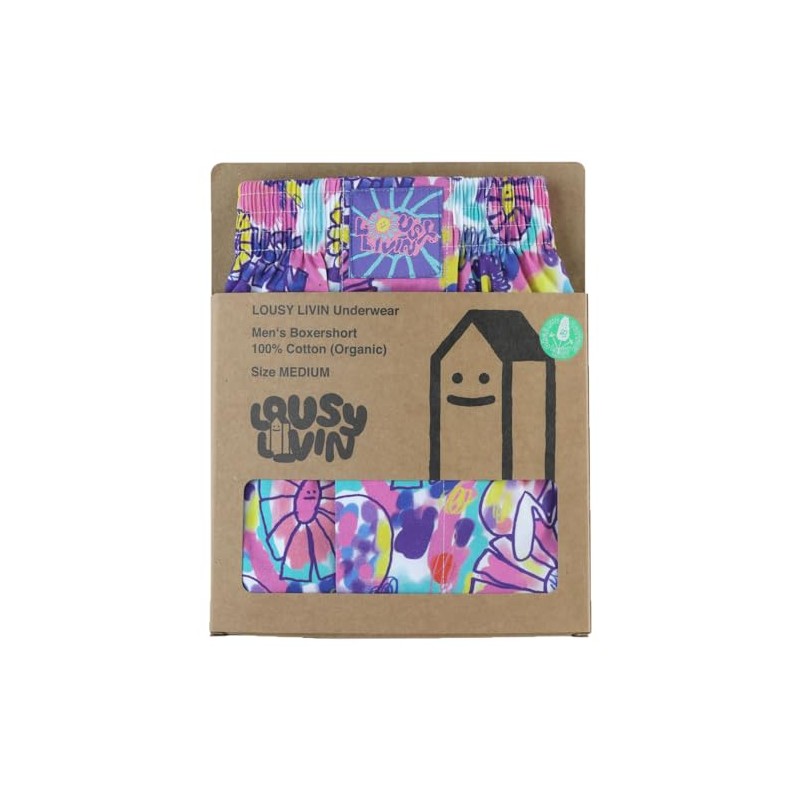 Lousy Livin Flowers Boxer Shorts, Iris blue