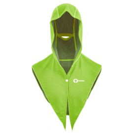 Sukeen Cooling Towels for Neck and Face 1 Pack, UV Protection Cooling Hoodie Towel, Lightweight Absorbent Cool Towels for Hot Weather, Cooling Neck Wraps for Workout, Sport, Cycling, Green