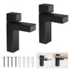 Glass Shelf Brackets , Adjustable 2PCS WoodFloating Shelf Brackets, Mounting