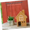 TEHAUX 25pcs Unfinished Wooden Miniature Door and Window Set DIY