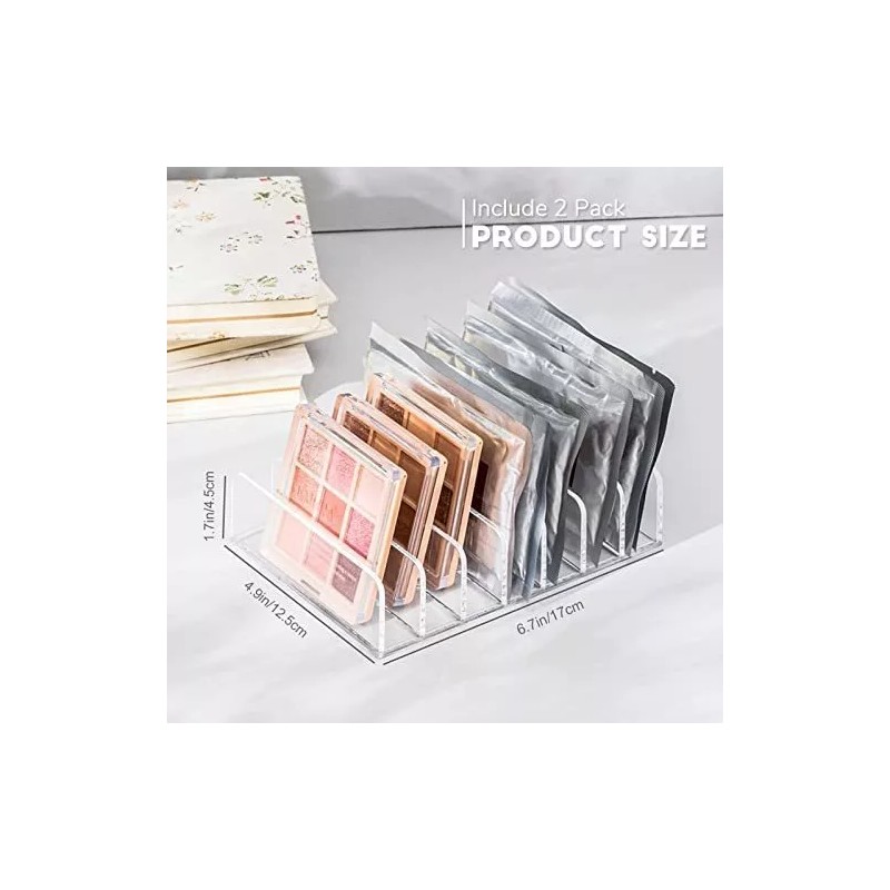 Niurewan Organizador De Paleta De Maquillaje Acrílico, Paquete De 2